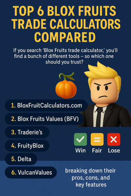 Top 6 Blox Fruits Trade Calculators Compared (Pros, Cons, and Features)